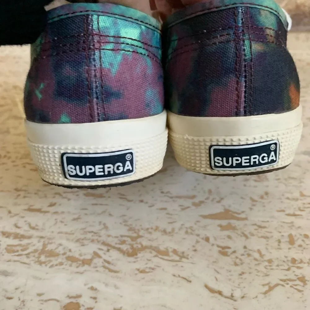 Womens Superga tie dye cotu 2750 canvas sneakers size 6.5 (37)
